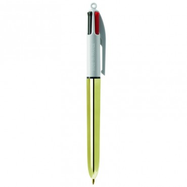 BIC Mini stylos à Ball 4 couleurs, 1,0 mm - blister avec 2 pièces mini  stylo quatre